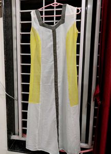 Elegant White & Yellow Kurta