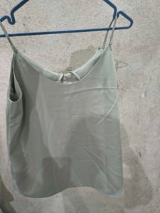 Trendy Sage Green Strappy Summer Top NEW