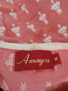 Peach Printed Kurta (Women's)