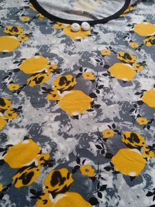 Cute Yellow Floral Print Top