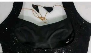 Black Sequence Blouse With Fine Finishing