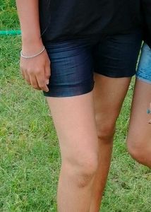 Studded Denim Shorts