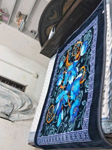 Cozy Blue Patterned Blanket 🆕💙🤍🩵