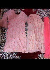 Elegant Pink Embroidered Kurta Set