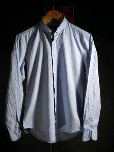 Zara Men's Light Blue Button-Up Shirt