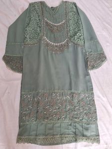 GREEN PAKISTANI CUTWORK SUIT