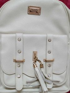 Stylish Cream Backpack Set 3
