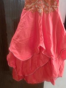 Stunning Orange Ethnic Gown