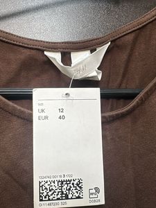 H&amp;M Brown Fringed Dress