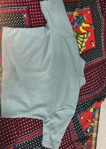 Light Blue Mock Neck Top