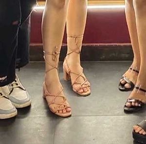 Stylish Lace-Up Block Heels