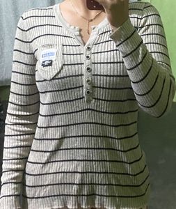 Striped Long Sleeve Top