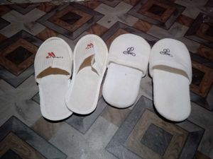 Comfy White Slippers pack of 2