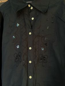Black Embellished Shirt
