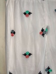 White Embroidered Kurta with pants