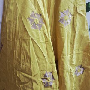 Elegant Yellow Embellished Ethnic Gown