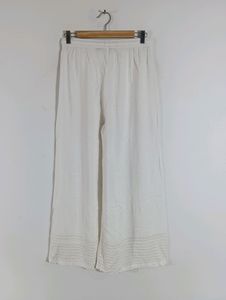 White Plain Palazzo Pant (Women)