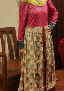 Ethnic Floor Length Multicolor Festive Gown