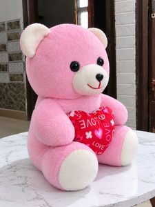 Cute Pink Teddy Bear with Heart