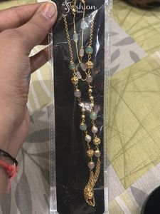 2 pc Elegant Beaded Necklace with bracelet