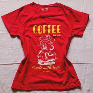 Red Coffee To Go Graphic T-Shirt