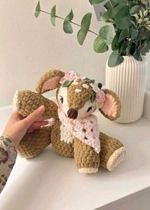 Handmade Crochet Fawn Plush Toy