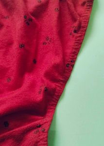 Red Printed Panties