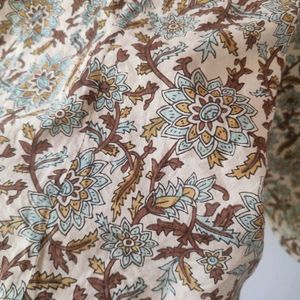 Floral Print Cotton Kurta
