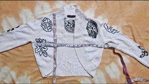 Embroidery baddie style Knit Cardigan