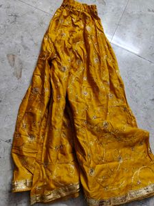 Embellished Yellow Ethnic palazzo / skirt