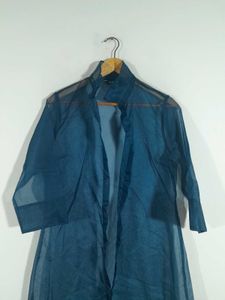 Navy Blue Long Shrug For Women's