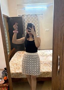 White Crochet Circle Skirt