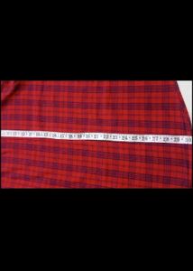 Men's Red Plaid Button-Up Shirt