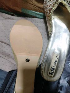 Embellished Gold Heels