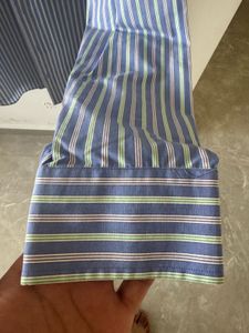 Banana Republic Blue Striped Men's Shirt