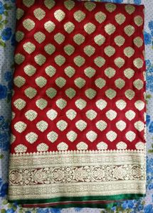 Red Banarasi Silk Saree