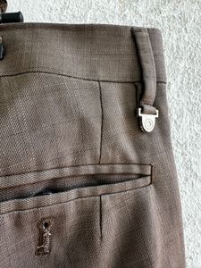 Men's Classic Brown Checkered Trousers