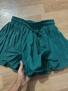 Pleated Teal Skort