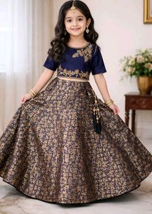 Elegant Girls Navy Blue Lehenga Choli
