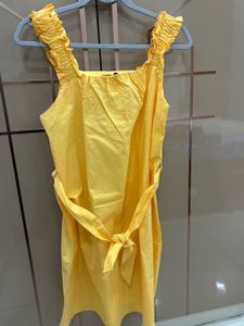 Large Size Sunny Yellow A-Line Midi Dress