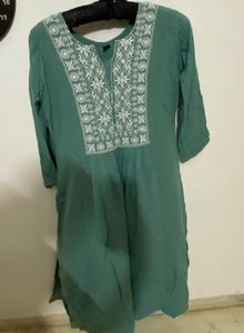 Embroidered Teal Anarkali Kurta