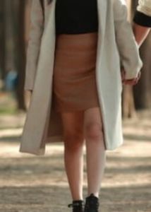 Tan Color Short Skirt