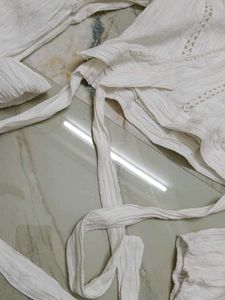 White Embroidered Cotton Blouse