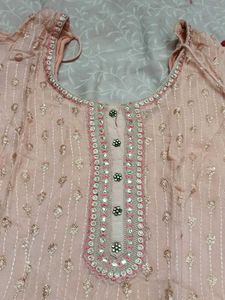 beautiful peach salwar suit with dupatta 🍭🪷