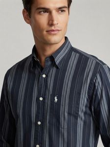 Men's Striped Button-Down Shirt