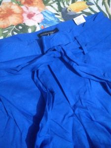 Vibrant Blue Tie-Waist Shorts