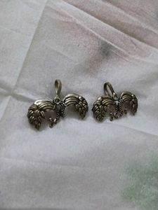 Women's silver oxidised ear cuffs