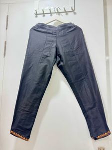 Black Pant with Embroidery