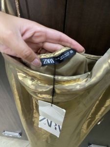 Zara A line soft slippery party wear dress