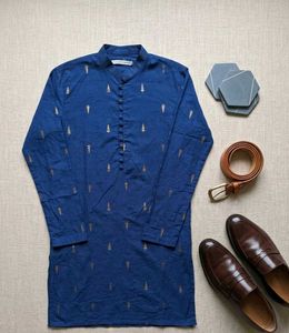 Vibrant Blue Embroidered Kurta